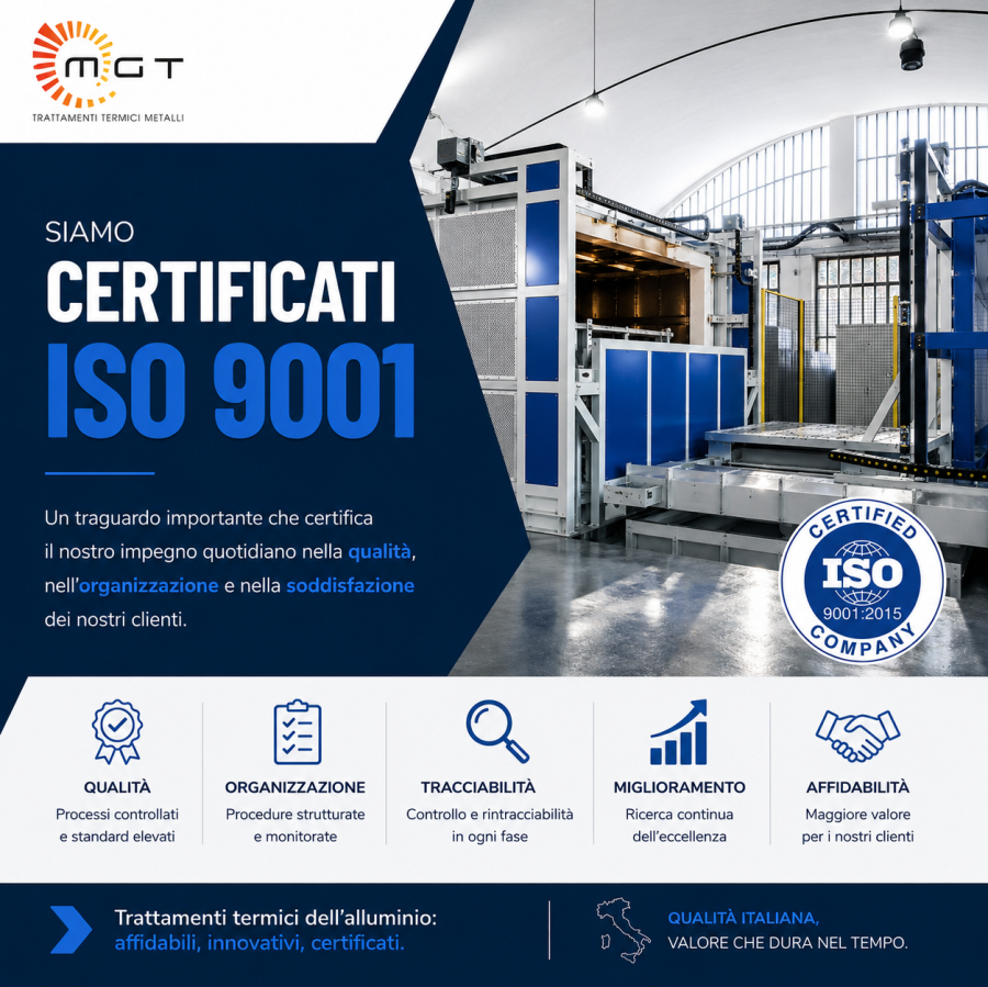 MGT Srl ottiene la certificazione ISO 9001